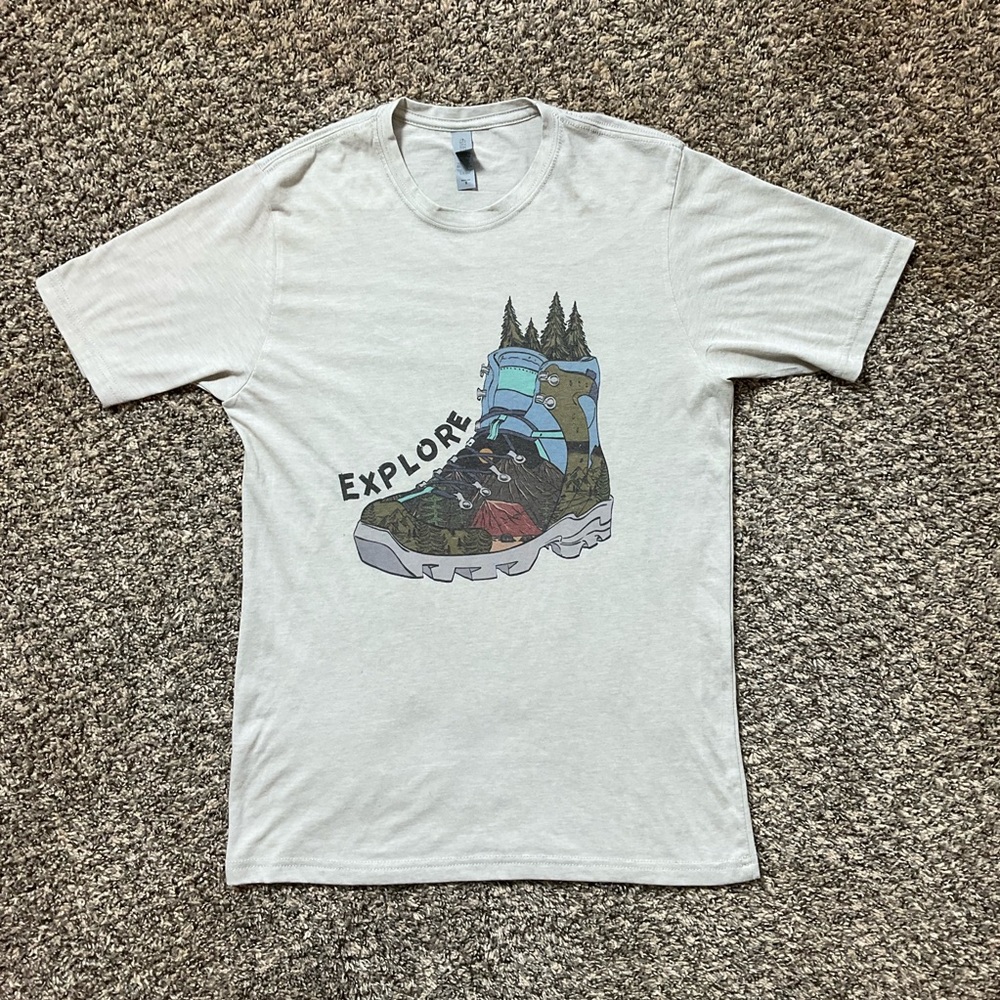 Explore Hiking Boot Graphic T-Shirt